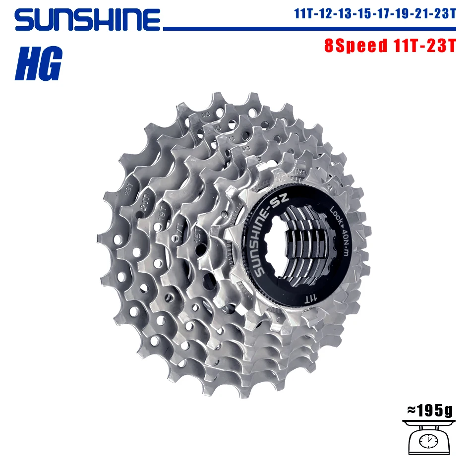 SUNSHINE Road Bike Cassette 8/9/10/11/12 Speed 23/25/28/32/34/36T k7 Cassette 8V 9V 10V 11V 12V for SHIMANO HG