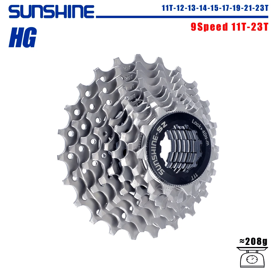 SUNSHINE Road Bike Cassette 8/9/10/11/12 Speed 23/25/28/32/34/36T k7 Cassette 8V 9V 10V 11V 12V for SHIMANO HG