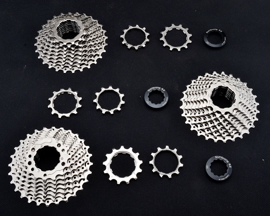 SUNSHINE Road Bike Cassette 8/9/10/11/12 Speed 23/25/28/32/34/36T k7 Cassette 8V 9V 10V 11V 12V for SHIMANO HG
