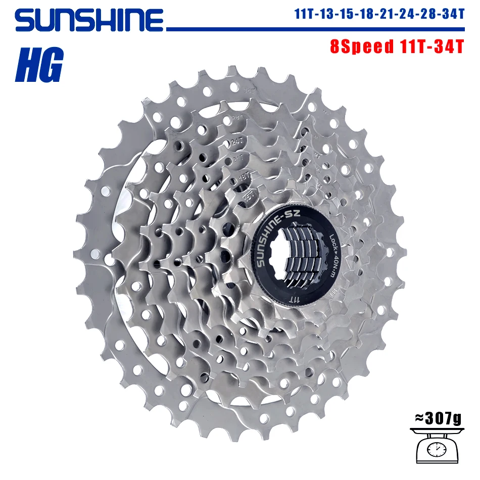 SUNSHINE Road Bike Cassette 8/9/10/11/12 Speed 23/25/28/32/34/36T k7 Cassette 8V 9V 10V 11V 12V for SHIMANO HG