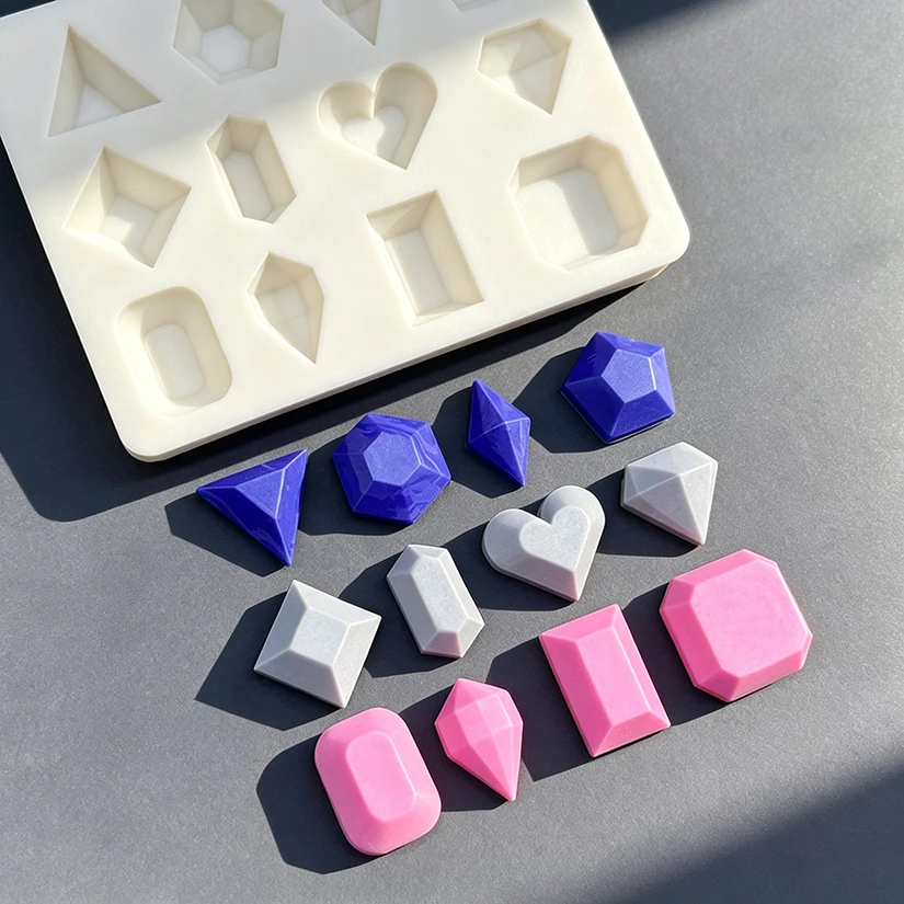 Gemstone Diamond Silicone Cake Baking Mold Sugarcraft Chocolate Cupcake Resin Tools Fondant Decorating Tools