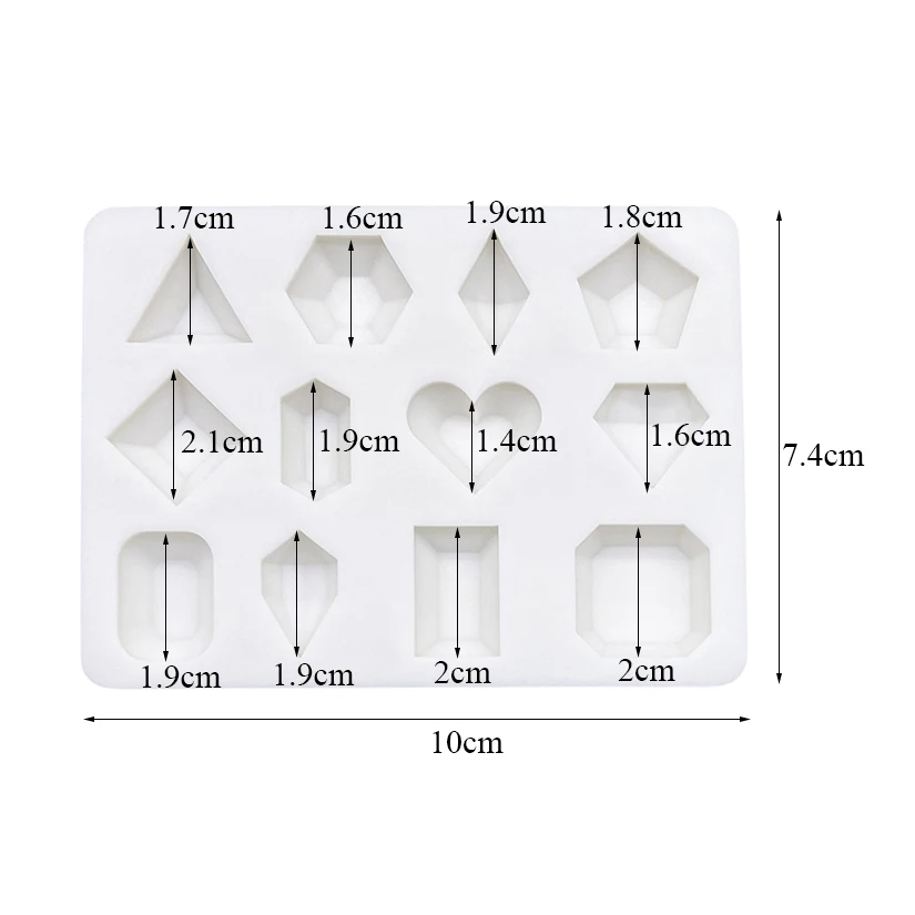 Gemstone Diamond Silicone Cake Baking Mold Sugarcraft Chocolate Cupcake Resin Tools Fondant Decorating Tools