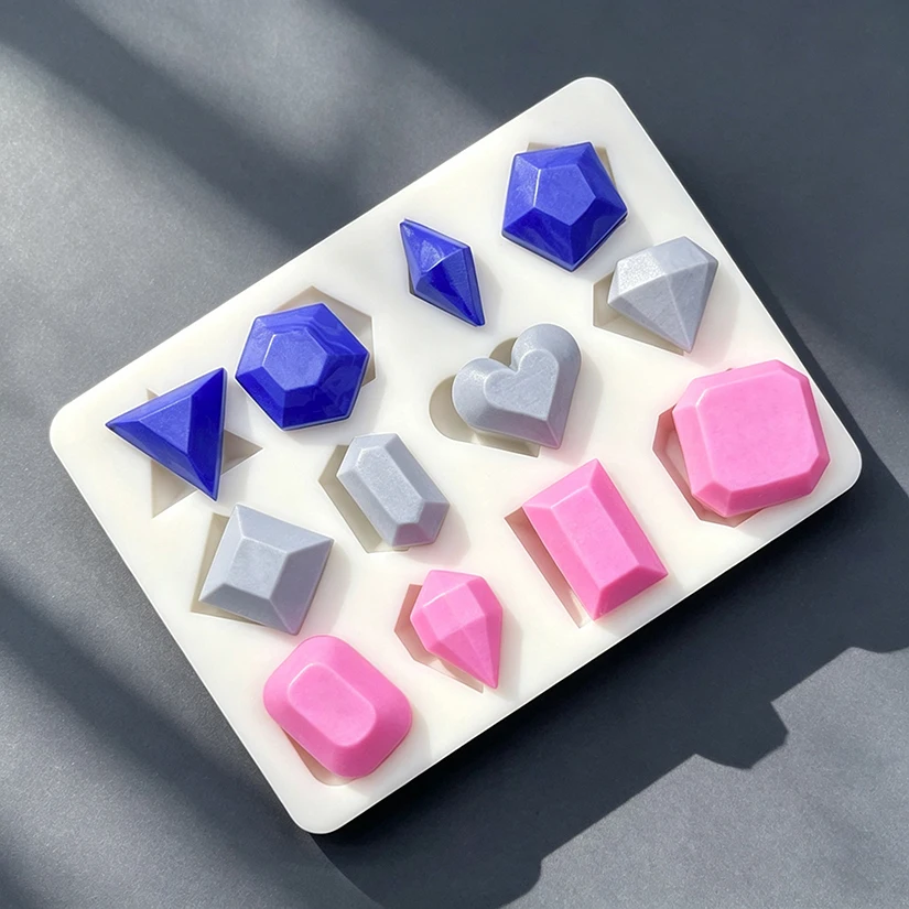 Gemstone Diamond Silicone Cake Baking Mold Sugarcraft Chocolate Cupcake Resin Tools Fondant Decorating Tools