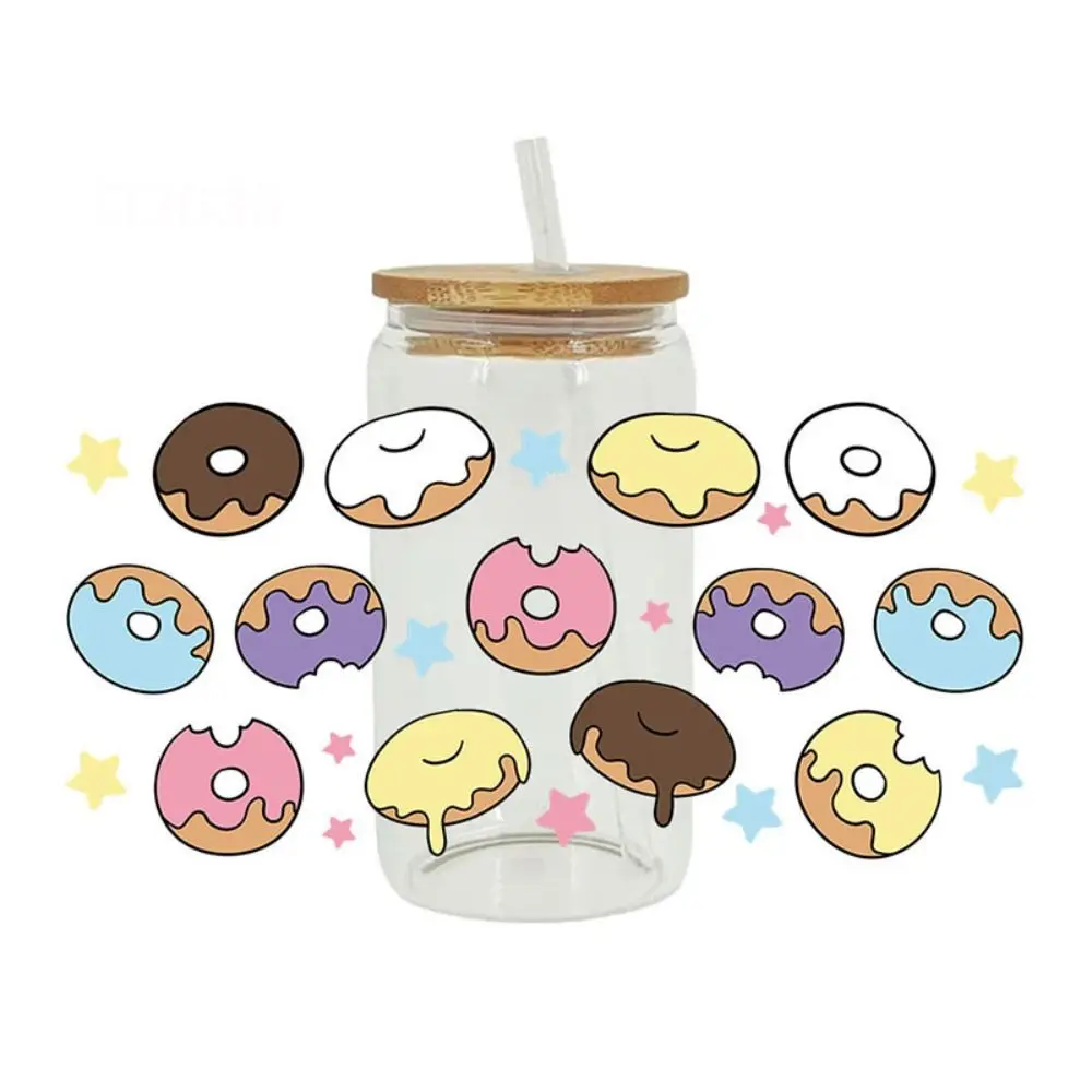 Coffee Printed 3D UV DTF Transfer Stickers High-temperature Resistant Waterproof Transfer Cup Stickers Rub on DIY Decals