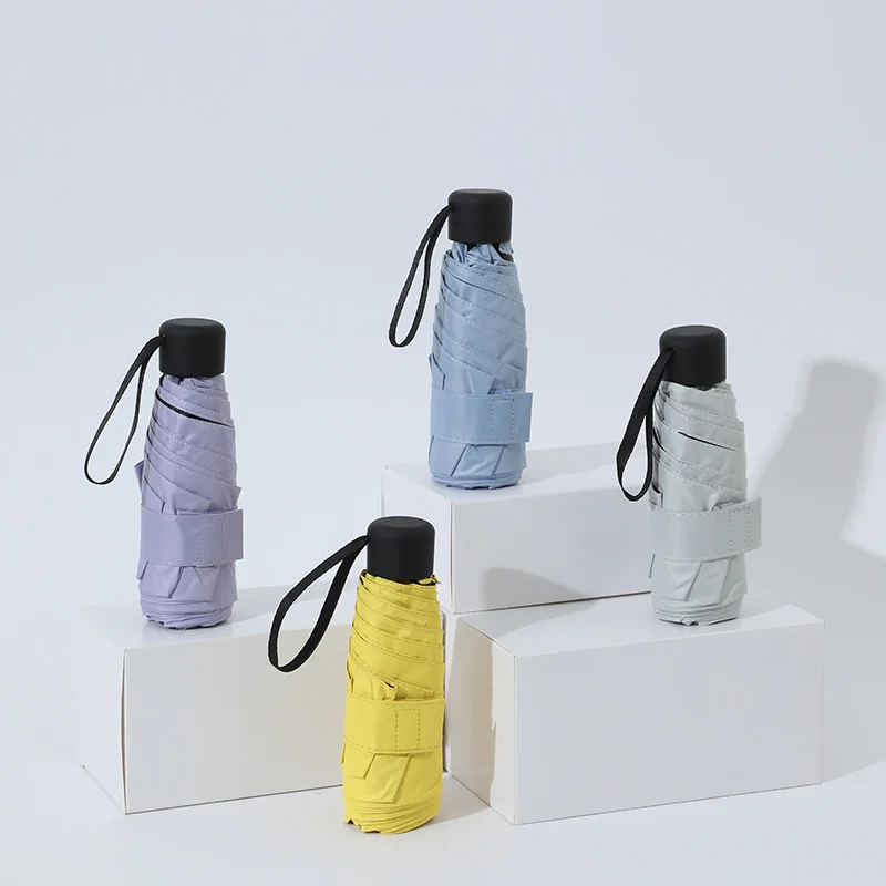 Ultralight Mini Pocket Women's Small Windproof Folding Umbrella Travel Compact Rain Men's Umbrella Sunscreen Umbrella Outdoor Um