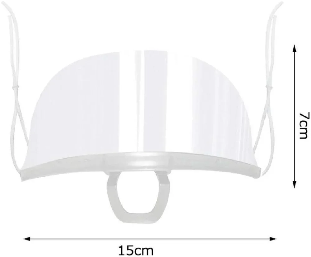 5Pcs Reusable Transparent Anti-fog Mask Shield Cover Restaurant School Plastic Anti-saliva Mouth Shield Beauty Tattoo Accessory