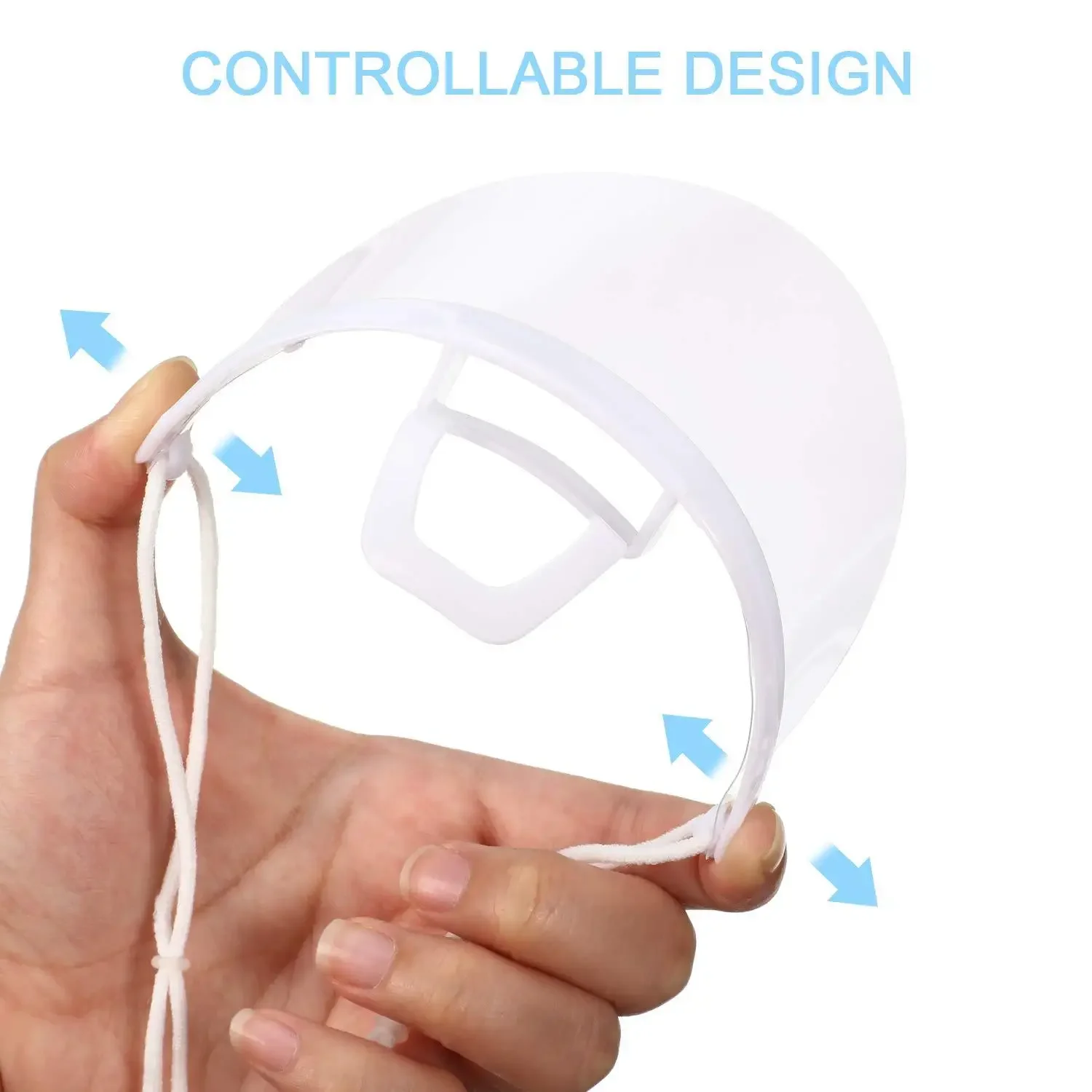5Pcs Reusable Transparent Anti-fog Mask Shield Cover Restaurant School Plastic Anti-saliva Mouth Shield Beauty Tattoo Accessory