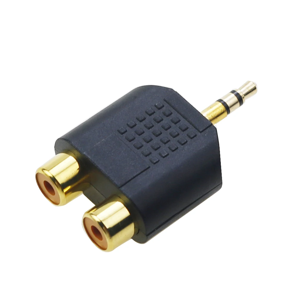 Universal RCA Cable 3.5mm Jack Stereo Audio Cable to 2RCA Socket Female to Male to Headphone 3.5 AUX Y Adapter for DVD Amplifier