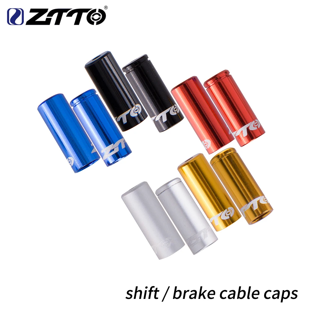 ZTTO 10pcs MTB Road Bike Brake Cable Tips Crimps Aluminum Alloy Bicycle Derailleur Shift Cable End Caps Inner Wire Ferrules