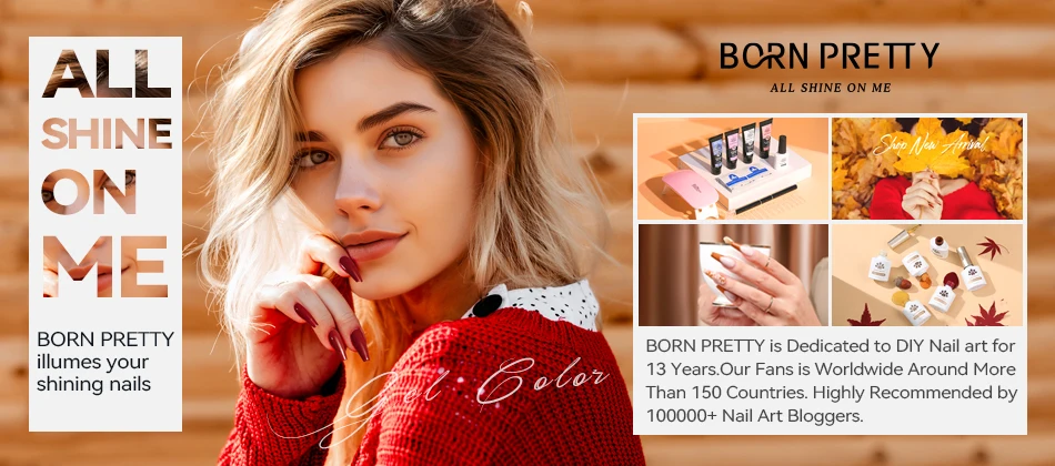 BORN PRETTY Sparkling Glass Bead Cat Magnetic Gel Nail Polish Flash White Spar Red Color Semi Permanent Soak Off UV Gel Varnish