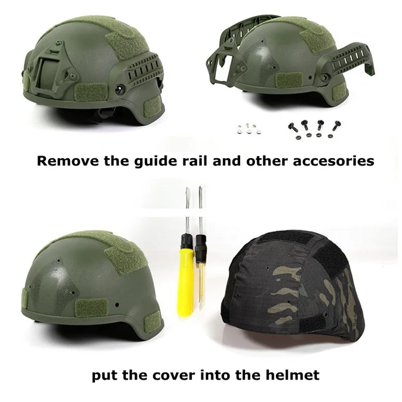 Tactical MICH2000 Helmet Cover Hunting Gear Helmet Accessories Camouflage Cloth Helmet Cover for MICH Helmet