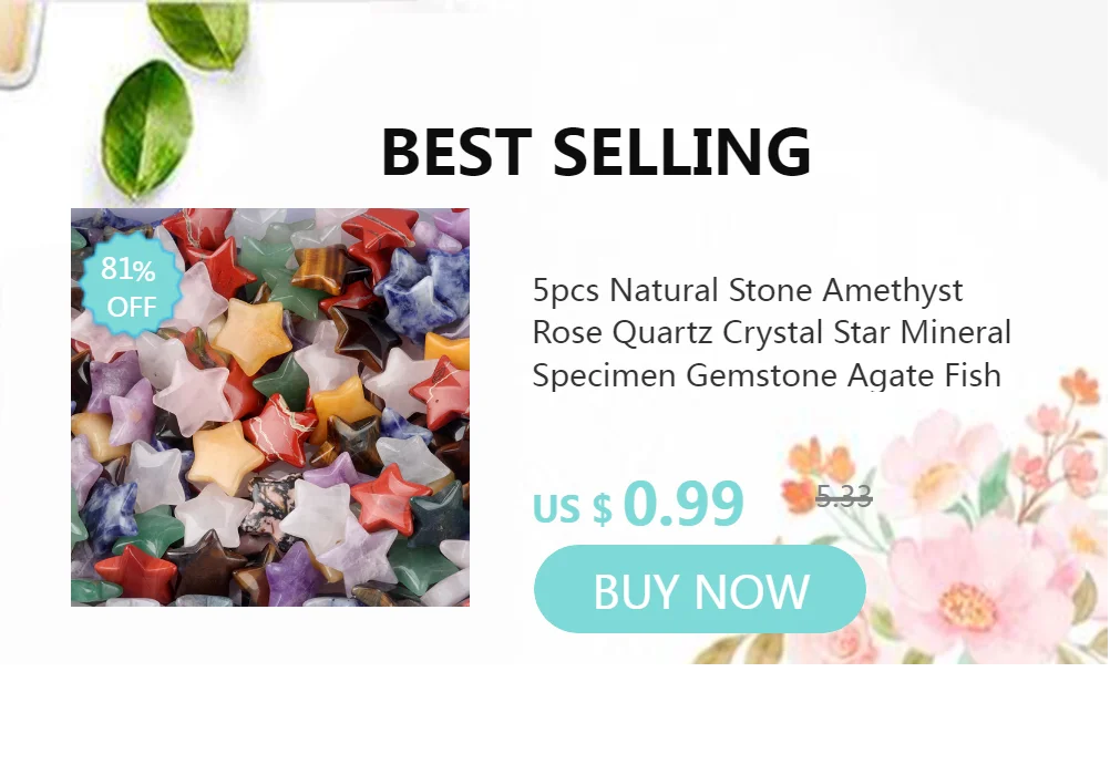 5pcs Natural Stone Amethyst Rose Quartz Crystal Star Mineral Specimen Gemstone Agate Fish Tank Jewelry Home Decoration Ornament