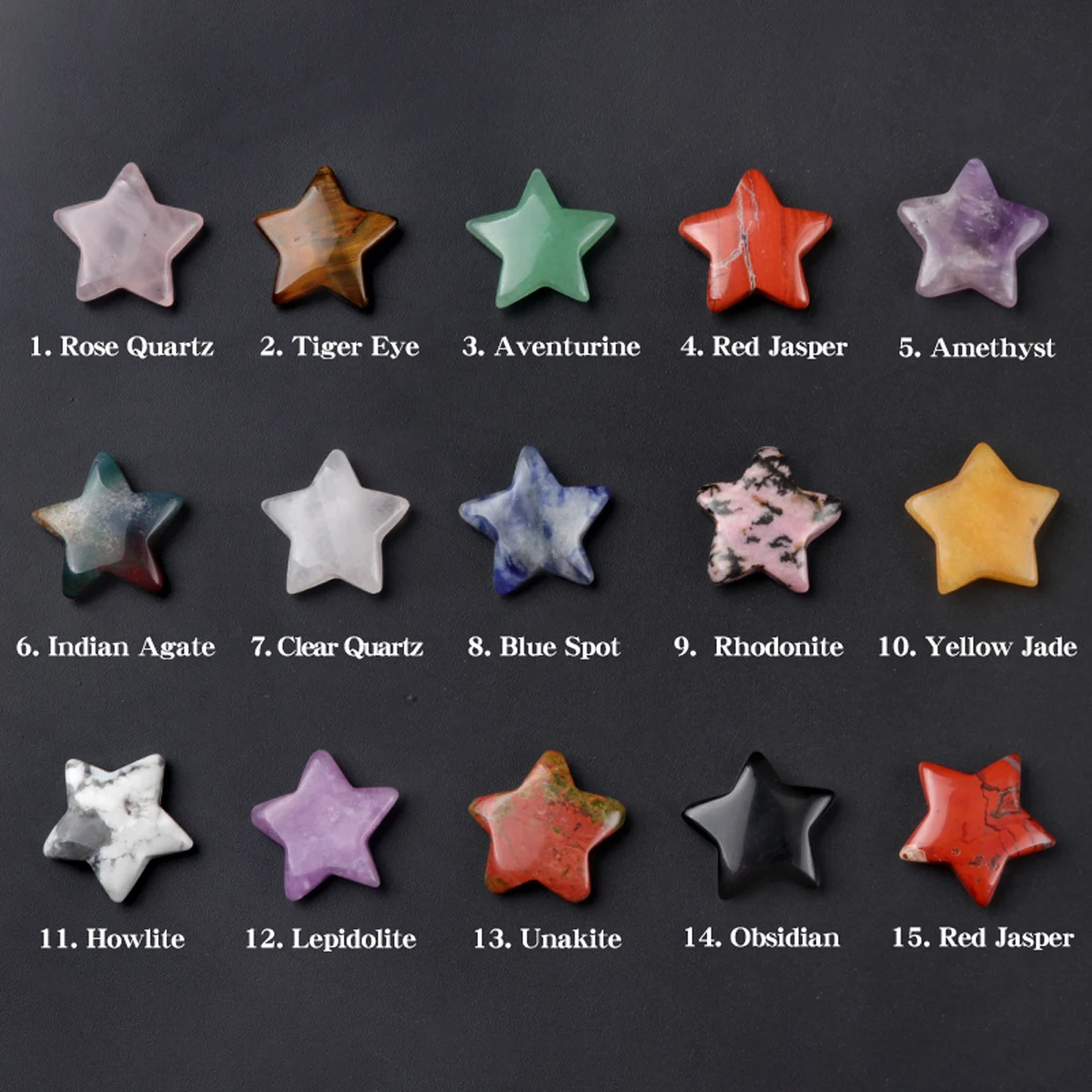 5pcs Natural Stone Amethyst Rose Quartz Crystal Star Mineral Specimen Gemstone Agate Fish Tank Jewelry Home Decoration Ornament