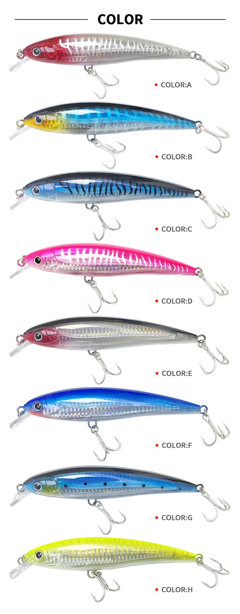 140mm 41g Big Floating Minnow Fishing Lures Laser Artificial Baits Saltwater Long Casting Trolling Wobblers UV Jerkbait Supplies