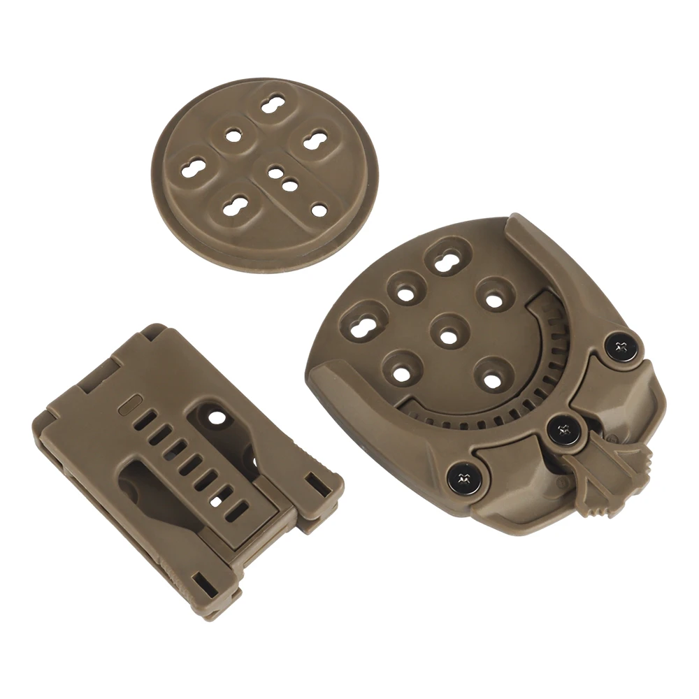 Tactical Holster Adapter 360 Degree Revolve Outdoor Hunting Holster Base Mounting Modular Airsoft Shooting Holster Accessories