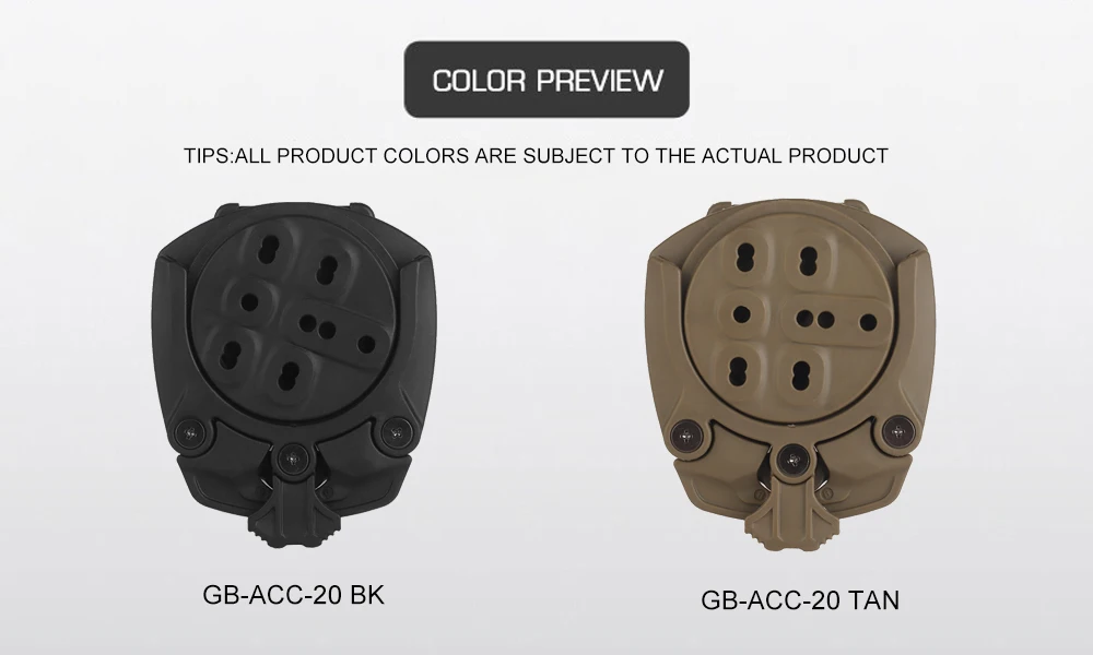 Tactical Holster Adapter 360 Degree Revolve Outdoor Hunting Holster Base Mounting Modular Airsoft Shooting Holster Accessories