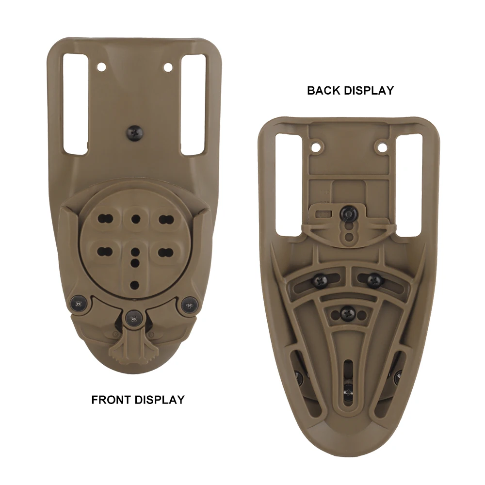 Tactical Holster Adapter 360 Degree Revolve Outdoor Hunting Holster Base Mounting Modular Airsoft Shooting Holster Accessories