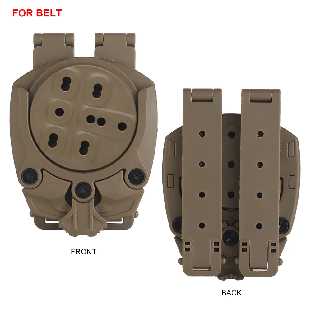 Tactical Holster Adapter 360 Degree Revolve Outdoor Hunting Holster Base Mounting Modular Airsoft Shooting Holster Accessories