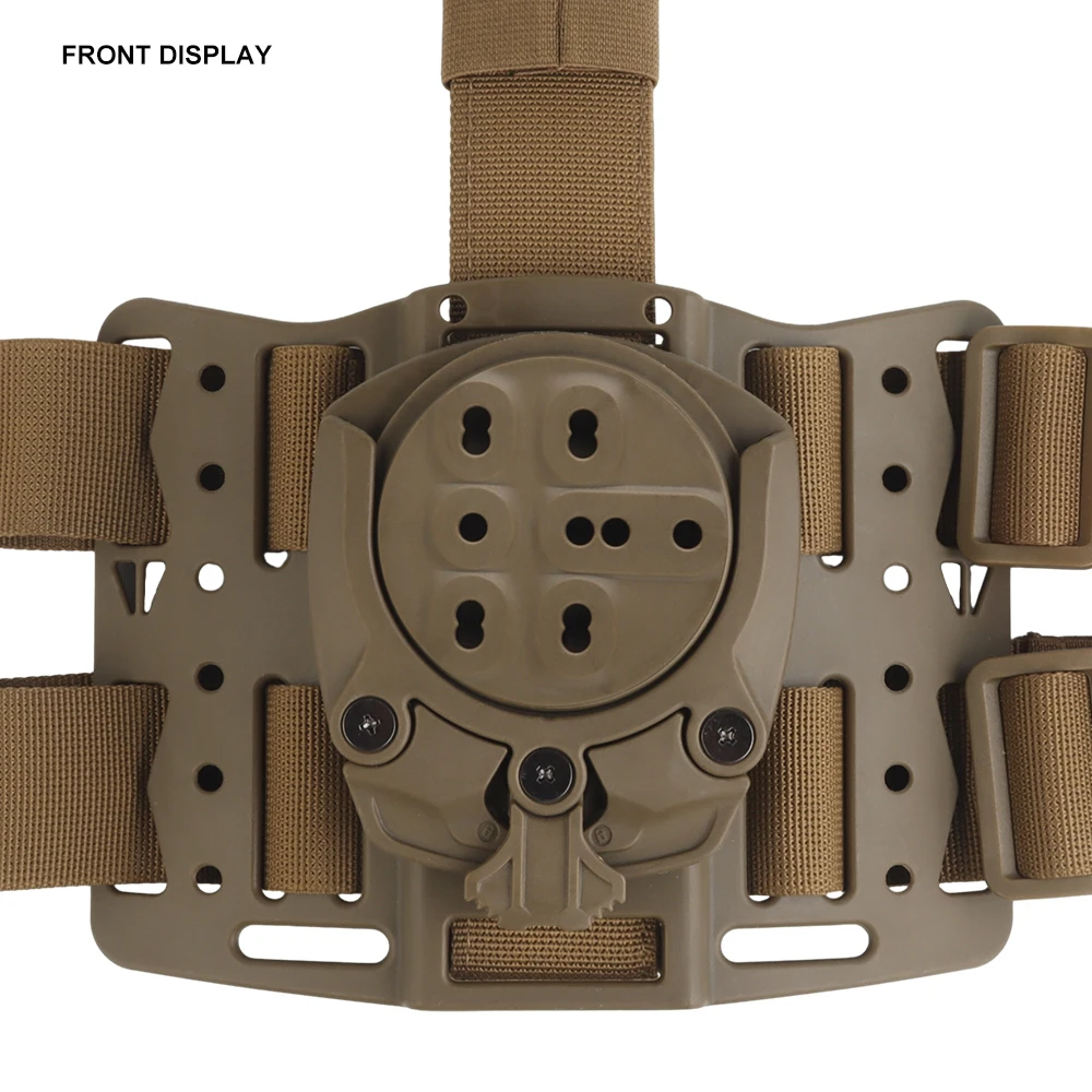 Tactical Holster Adapter 360 Degree Revolve Outdoor Hunting Holster Base Mounting Modular Airsoft Shooting Holster Accessories