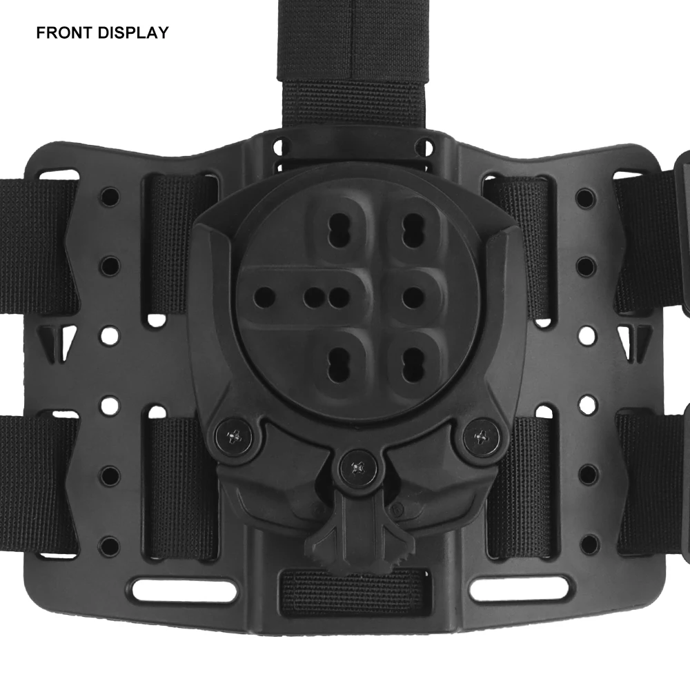 Tactical Holster Adapter 360 Degree Revolve Outdoor Hunting Holster Base Mounting Modular Airsoft Shooting Holster Accessories