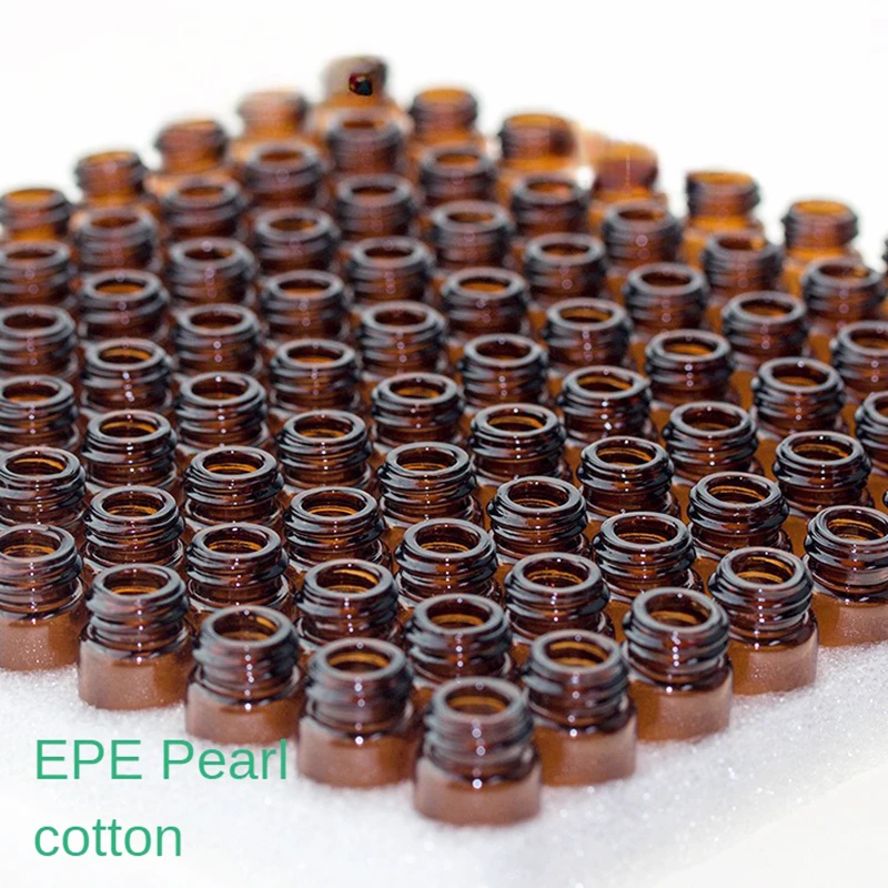 100pcs Essential Oil Bottle Gift Box, 3ml Brown Glass Split Bottle with Throttling Hole - Suitable for Travel and Storage