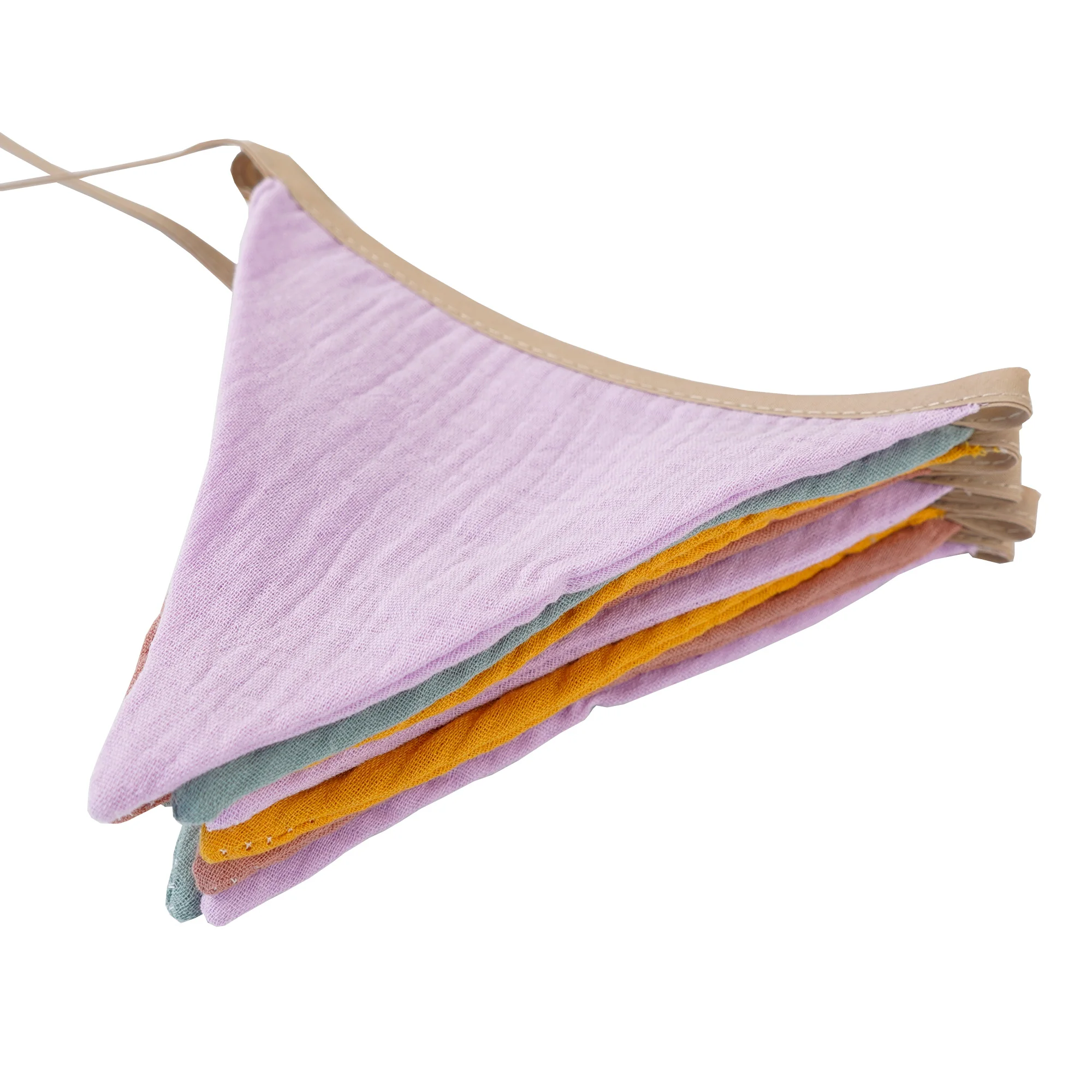 2.6M Nursery Fabric Bunting 10 Triangle Pennant Flags Party Decor Banner Home Baby Shower Carnival Garland
