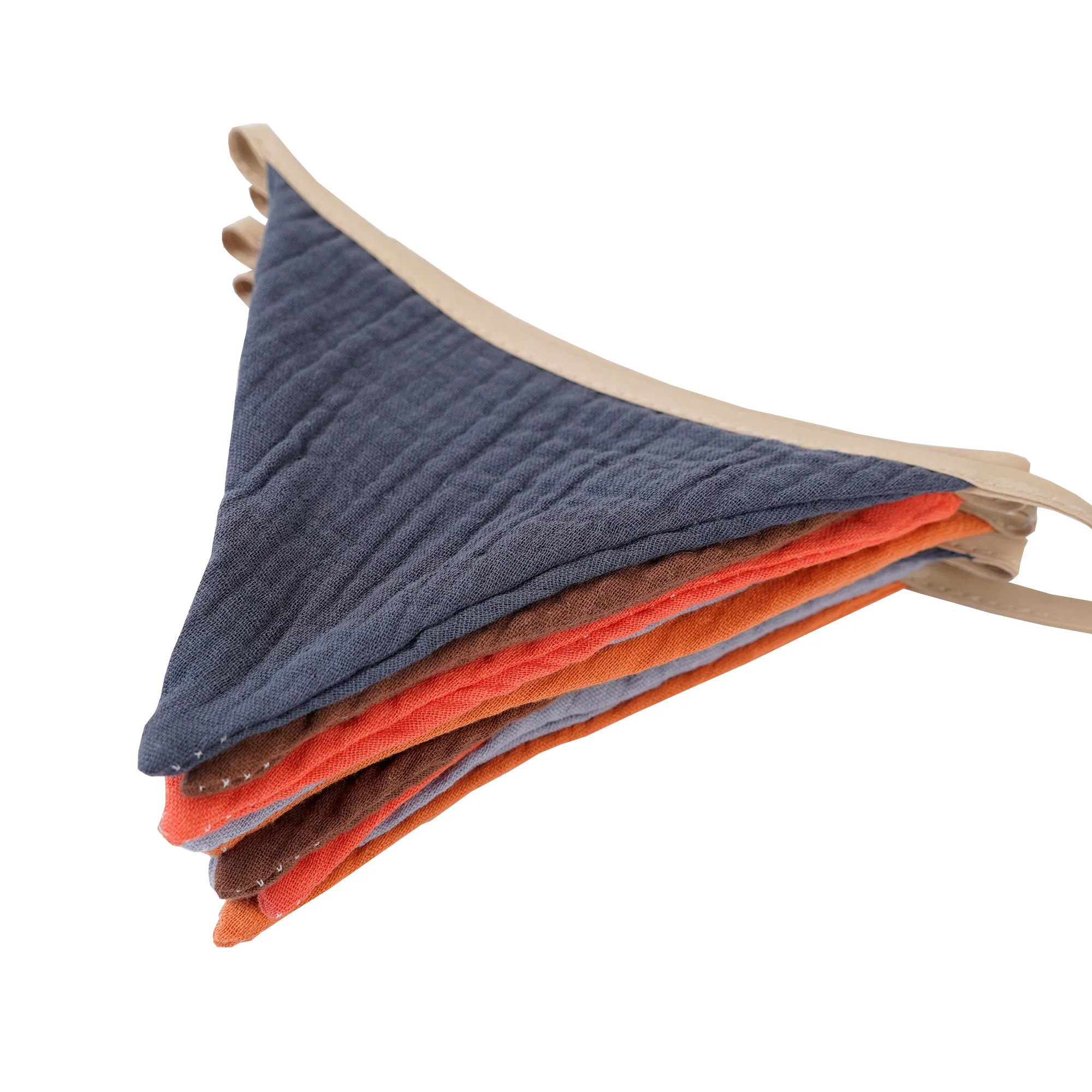 2.6M Nursery Fabric Bunting 10 Triangle Pennant Flags Party Decor Banner Home Baby Shower Carnival Garland