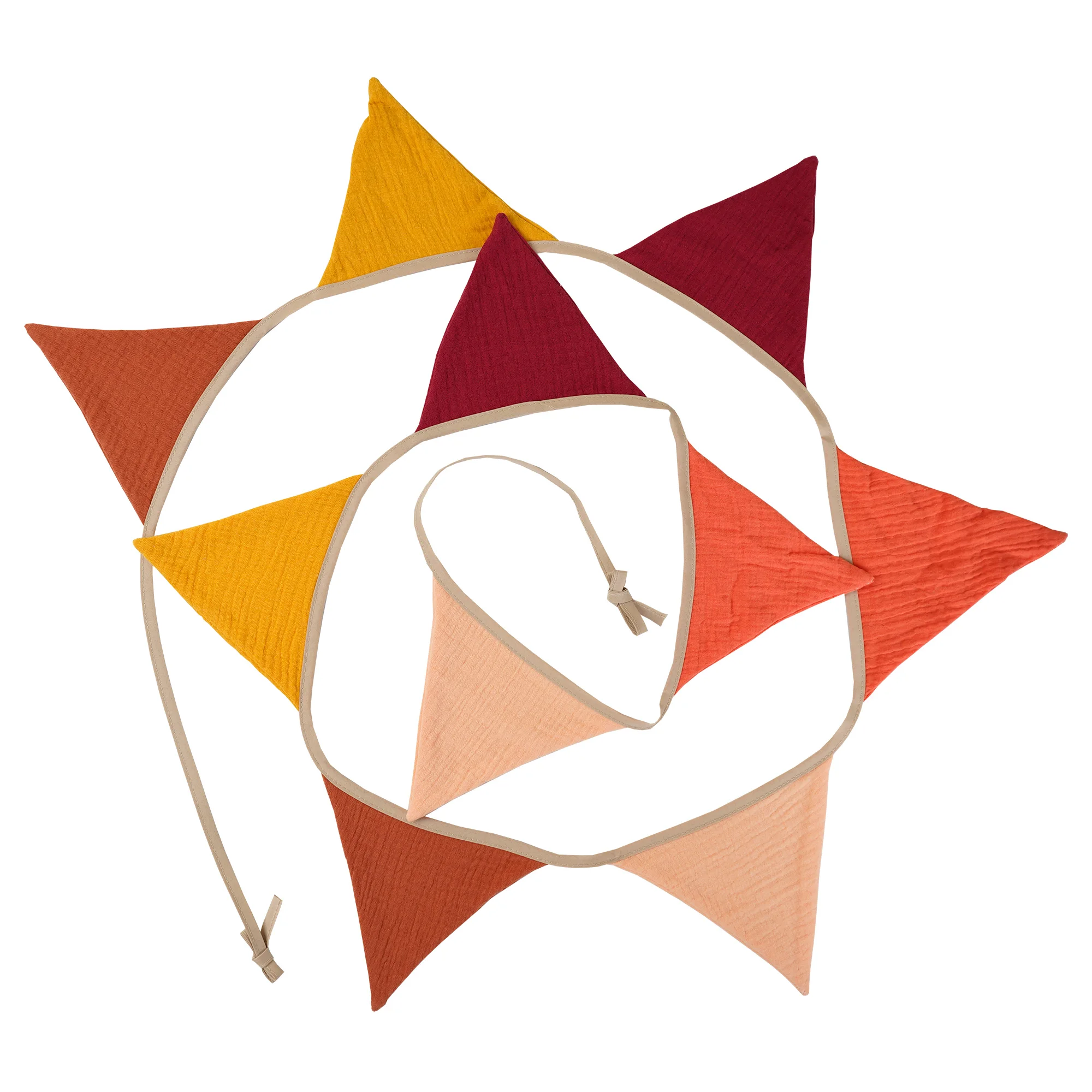 2.6M Nursery Fabric Bunting 10 Triangle Pennant Flags Party Decor Banner Home Baby Shower Carnival Garland
