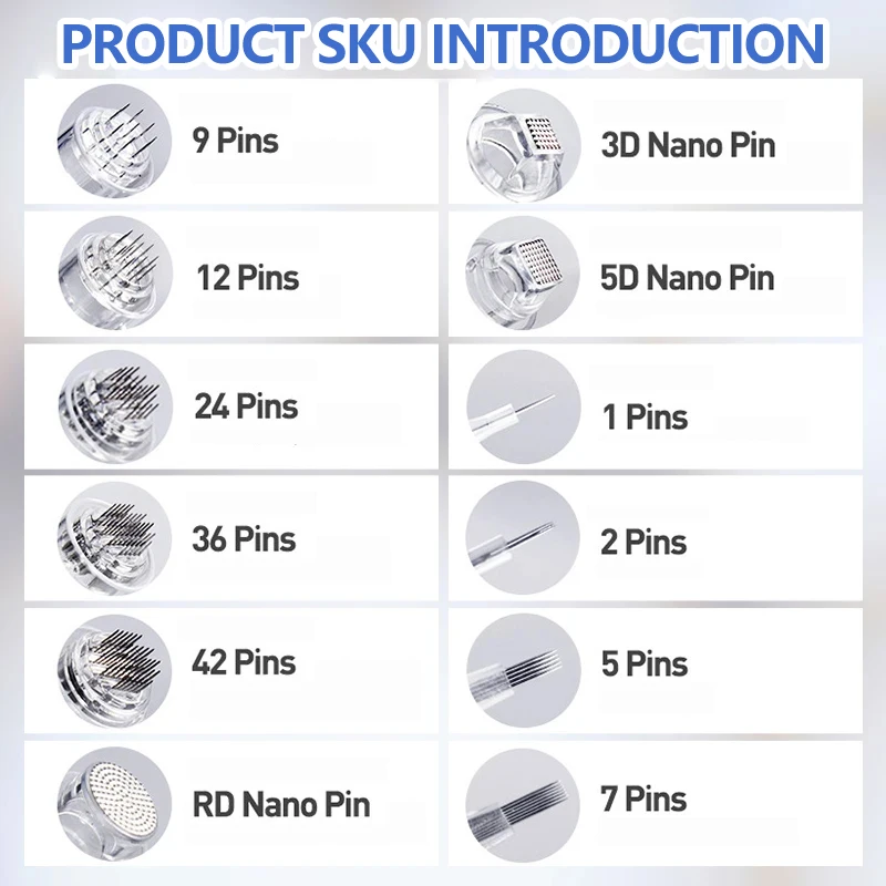 10/30/50PCS Dr Pen N2/M5/M7Needle 12/36/42 Bayonet Cartridge Skin Tattoo Nano Needle Disposable Sterile Packaging 0.25mm Needle