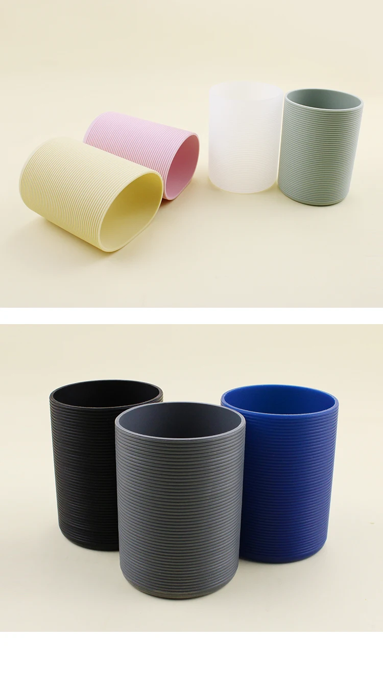 6.5cm Dia Insulated Silicone Protective Sleeve for Water Bottle Anti-Slip Protection Covers Reusable Silicone Sleev