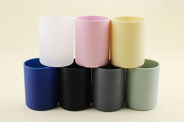 6.5cm Dia Insulated Silicone Protective Sleeve for Water Bottle Anti-Slip Protection Covers Reusable Silicone Sleev