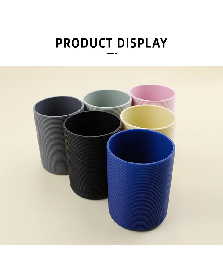 6.5cm Dia Insulated Silicone Protective Sleeve for Water Bottle Anti-Slip Protection Covers Reusable Silicone Sleev