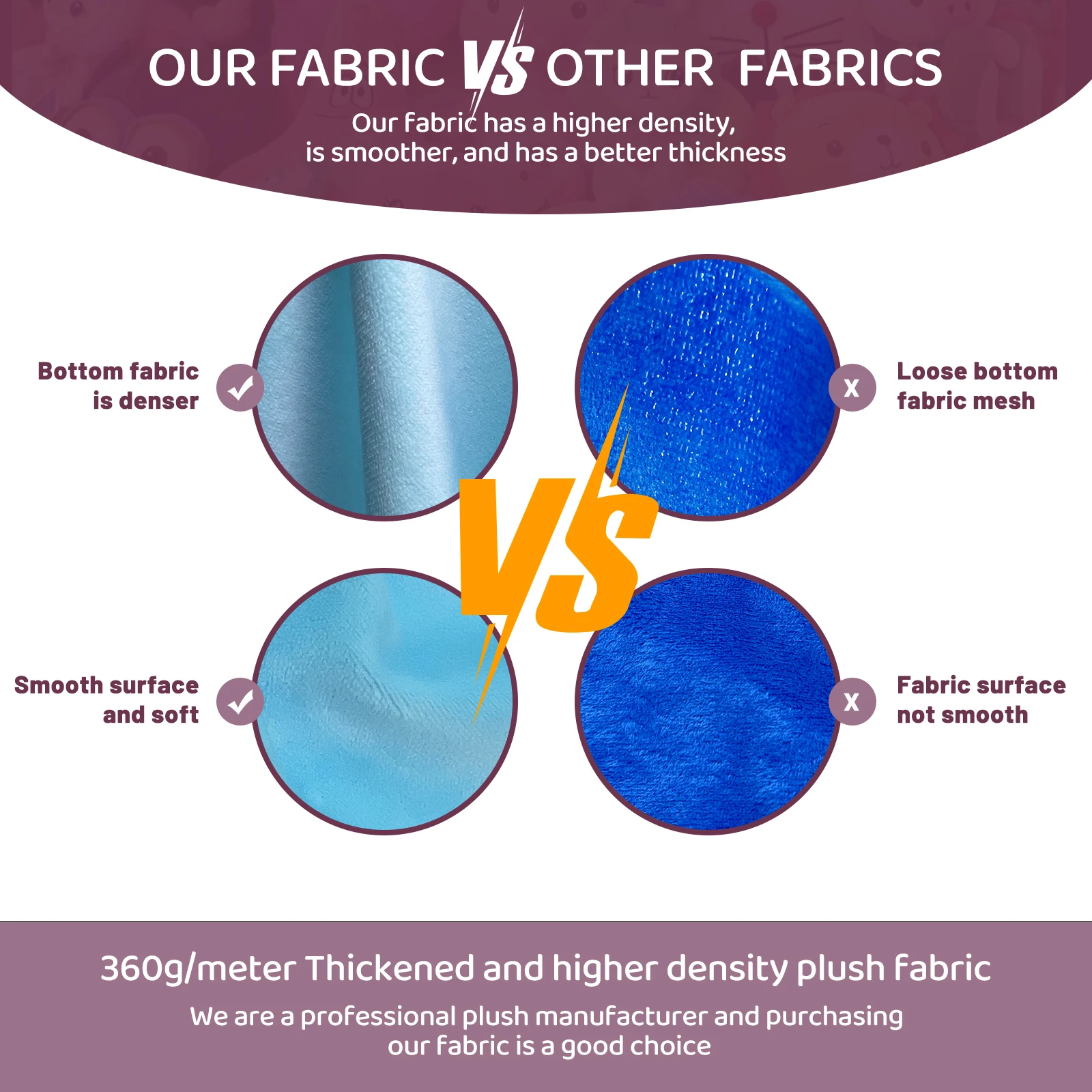 1.5mm Pile Length Plush Fabric Eco-friendly Woven With100% Polyester Material Make Toys Plush Fabric By The Meter For Sewing