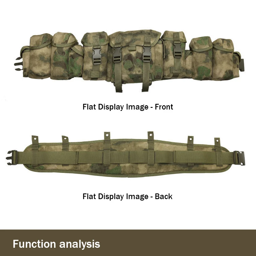 YAKEDA MOLLE system bellyband vest waterproof, wear-resistant, tear resistant, expandable and detachable
