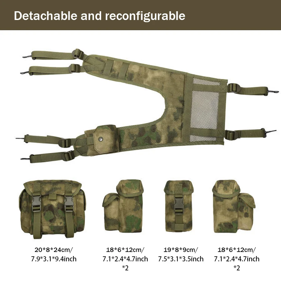 YAKEDA MOLLE system bellyband vest waterproof, wear-resistant, tear resistant, expandable and detachable