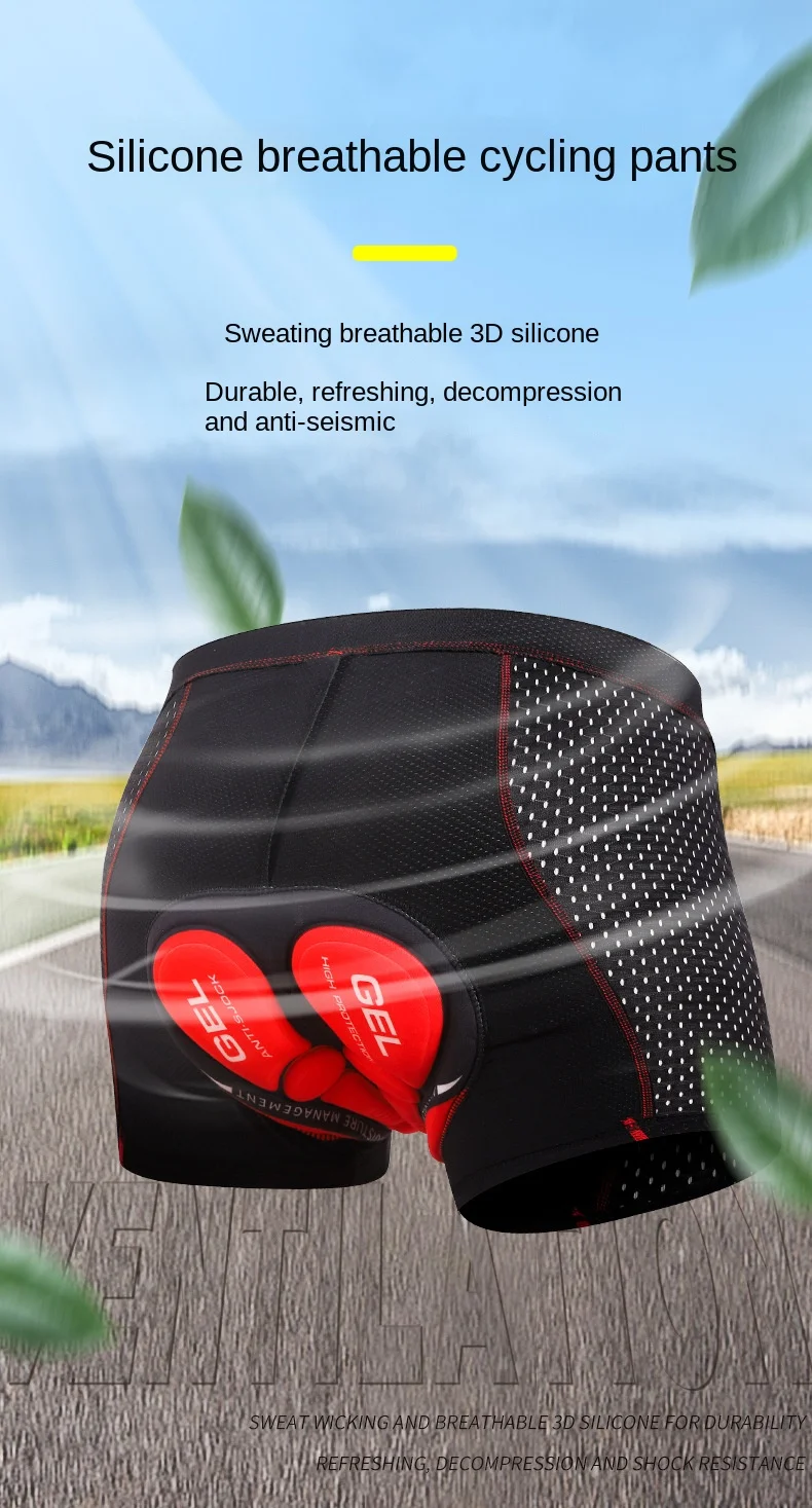 Cycling Briefs Men's Thickened Silicone/sponge Cycling Pants Quick Dry Road Cycling Shorts Four Seasons Cycling Equipment
