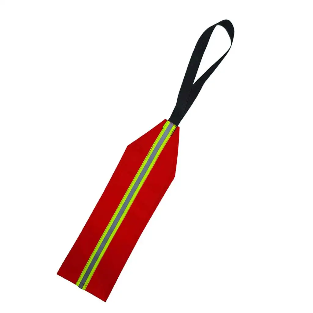 Travel Flag Red Warning Flag with Webbing for Kayak SUP Towing Canoe Travel Trailer Truck Safety Accessories Kit