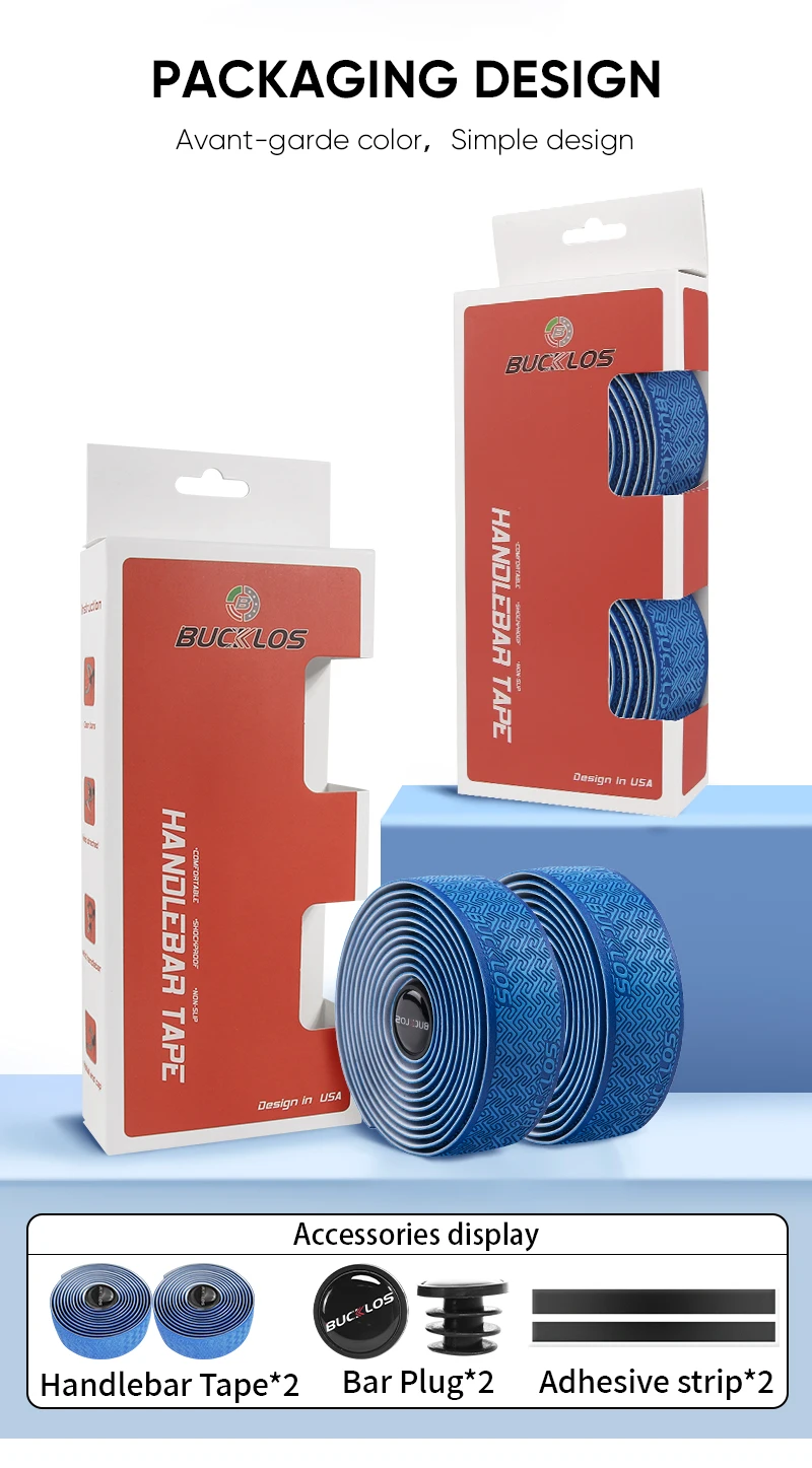 BUCKLOS Road Bicycle Handlebar Tape Non-slip PU EVA Bike Handlebar Strap Racing Bike Drop Bar Tape Road Cycling Accessories