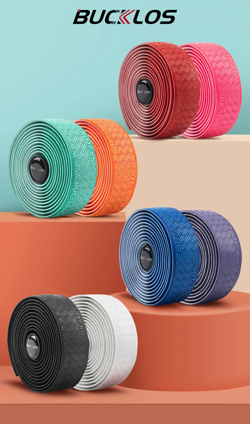 BUCKLOS Road Bicycle Handlebar Tape Non-slip PU EVA Bike Handlebar Strap Racing Bike Drop Bar Tape Road Cycling Accessories