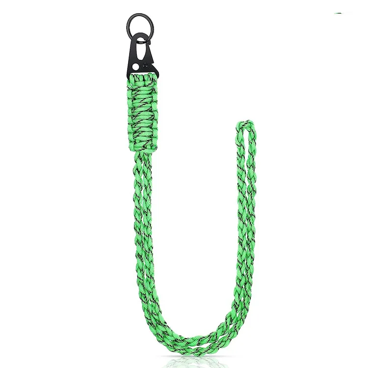 Heavy Duty Paracord Lanyard Keychain 7 Core Neck Lanyard for Outdoor Necklace Keychain Lanyard Braided with Metal Clip Key Ring