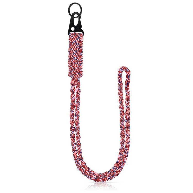 Heavy Duty Paracord Lanyard Keychain 7 Core Neck Lanyard for Outdoor Necklace Keychain Lanyard Braided with Metal Clip Key Ring
