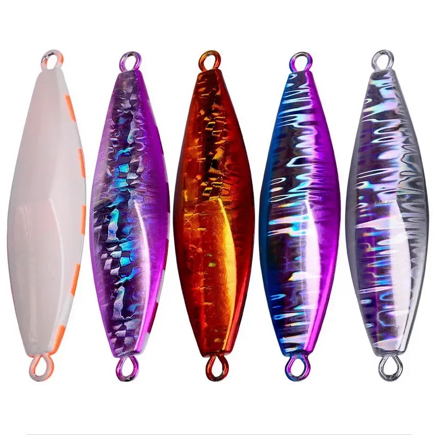 30g 40g 60g 80g 100g 120g Metal Jig Spoon Lure Artificial Bait Shore Slow Jigging Super Hard Bass Fishing Tackle