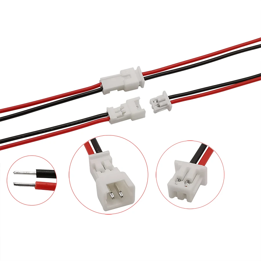 1/2/5/10/20Pairs Micro JST 1.25 2 Pin Male Female Jack Plug Wire Cable Connector PH 1.25mm 2P ELECTRONIC WIRE Lenght 15cm