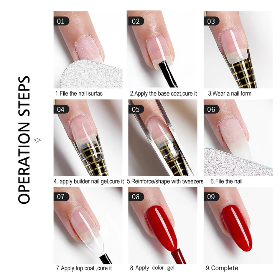CHUNSHU TPO Free 6 IN 1 Extension UV Gel Polish In A Bottle Builder Nail Gel Rubber Base Coat Semi Permanent Nails Art 15ML