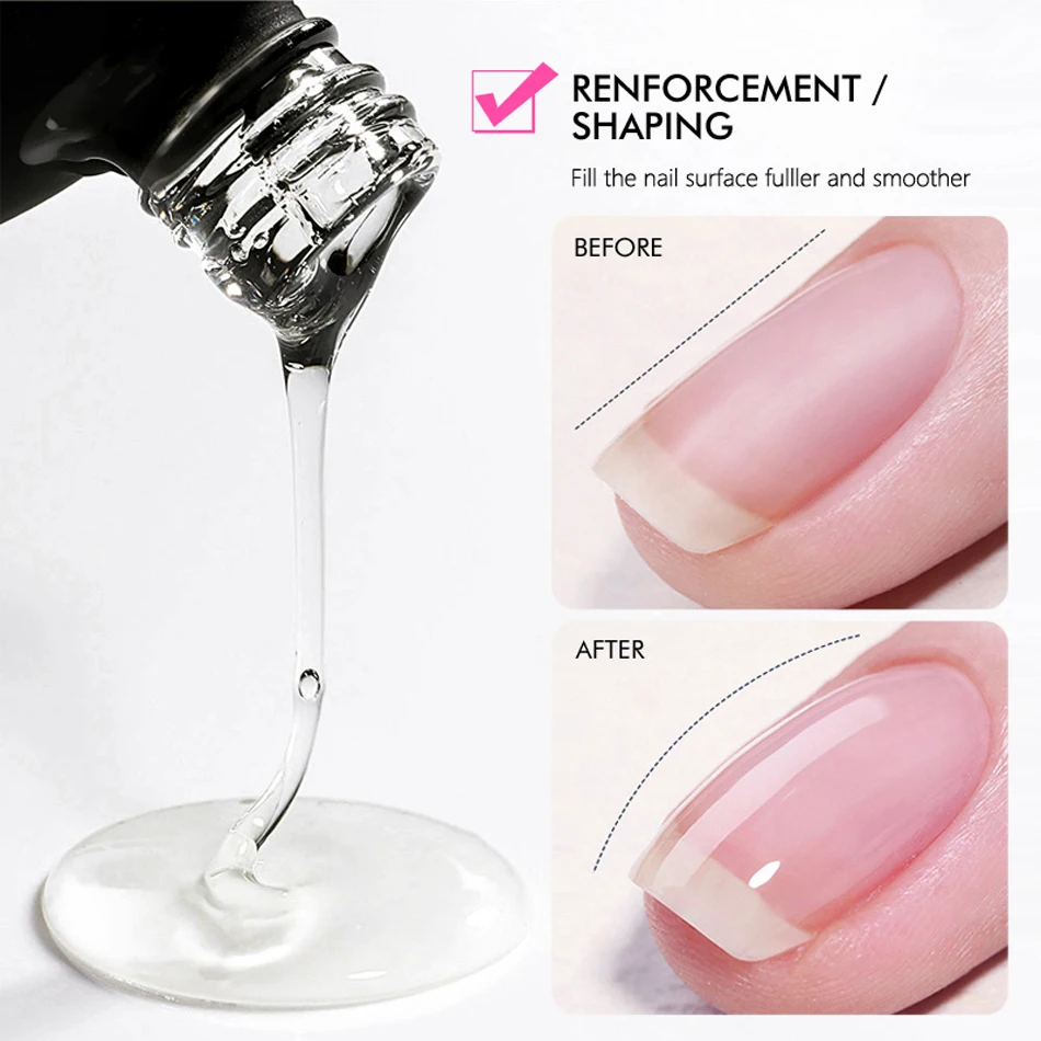 CHUNSHU TPO Free 6 IN 1 Extension UV Gel Polish In A Bottle Builder Nail Gel Rubber Base Coat Semi Permanent Nails Art 15ML