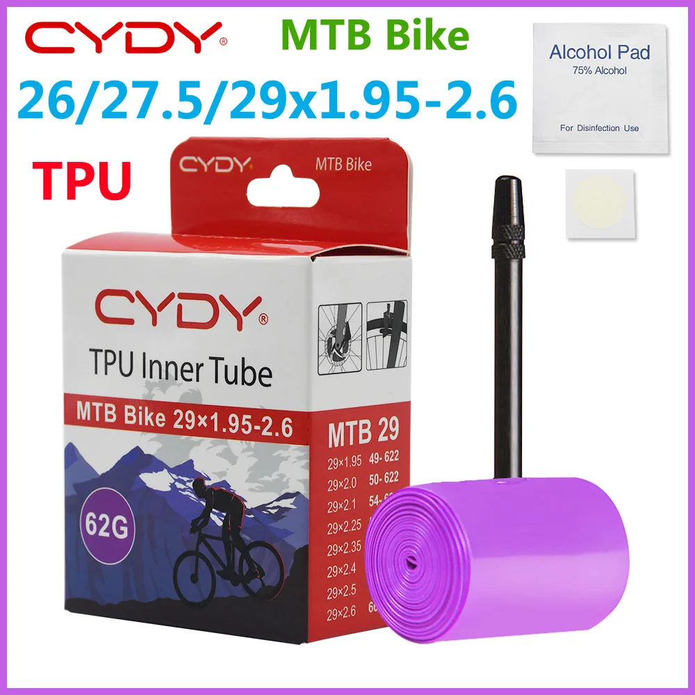 CYDY TPU MTB Bike Inner Tube Camera 29 26 27.5 29x1.95 2.0 2.1 2.2 2.3 2.4 2.5 2.6 Inch Mountain Bicycle Tire Pneu 29er