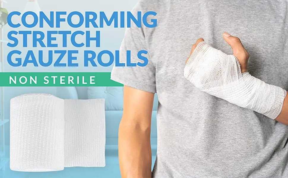 20/50/100 Rolls Breathable Elastic Bandage Skin Friendly First Aid Kit Cotton Gauze Wound Dressing Emergency First Aid Tool