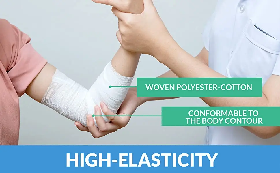 20/50/100 Rolls Breathable Elastic Bandage Skin Friendly First Aid Kit Cotton Gauze Wound Dressing Emergency First Aid Tool