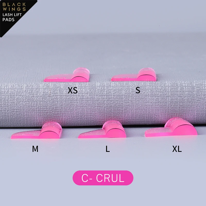 Pink 5pairsBlackwings Silicone Eyelash Perming Pad Lashes Rods Shield Lifting 3D Eyelash Curler Accessories Applicator Tools
