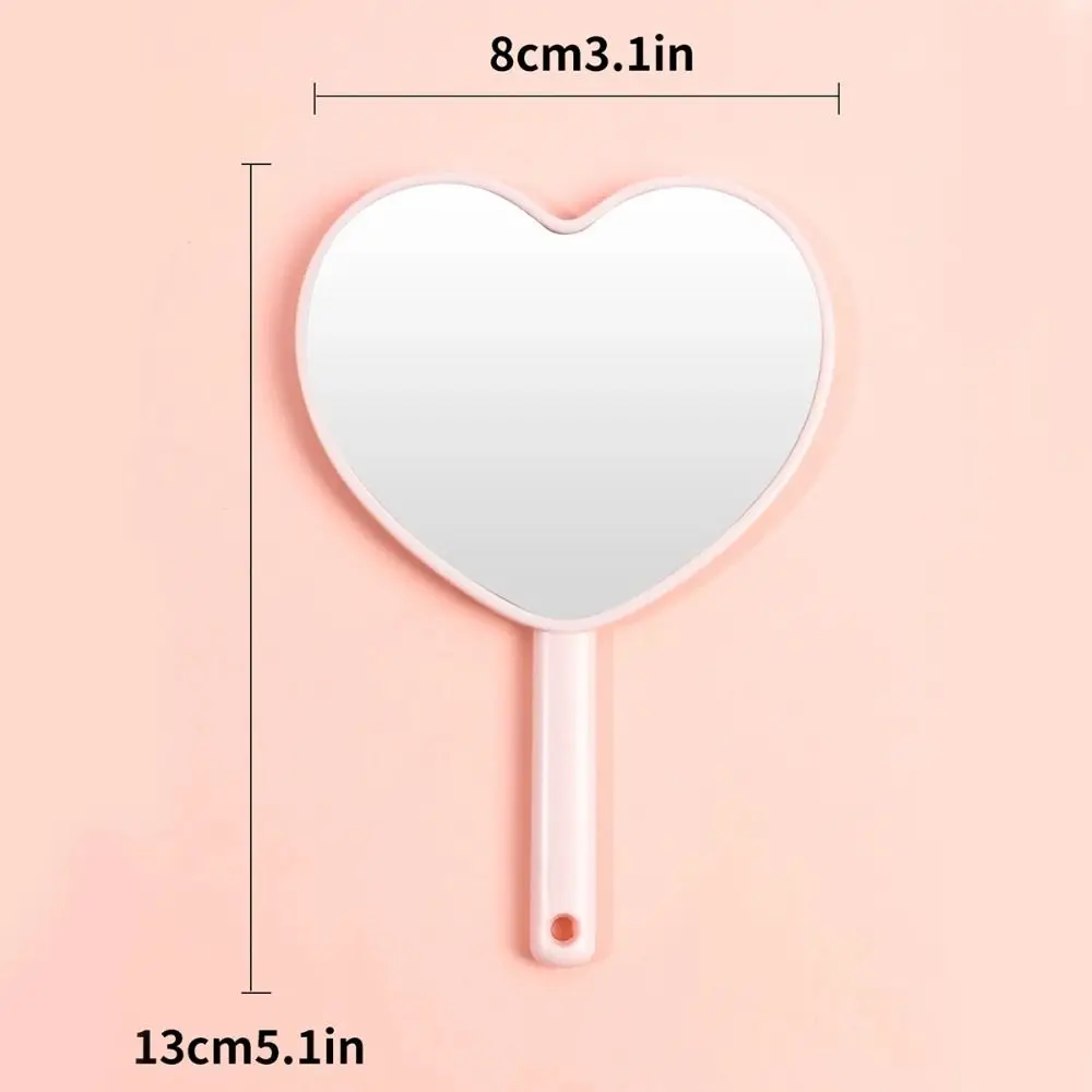 Fashion Love Makeup Mirror Sweet Girl Style Makeup Mirrors Handheld Makeup Mirror Suitable for Carrying Around Cute